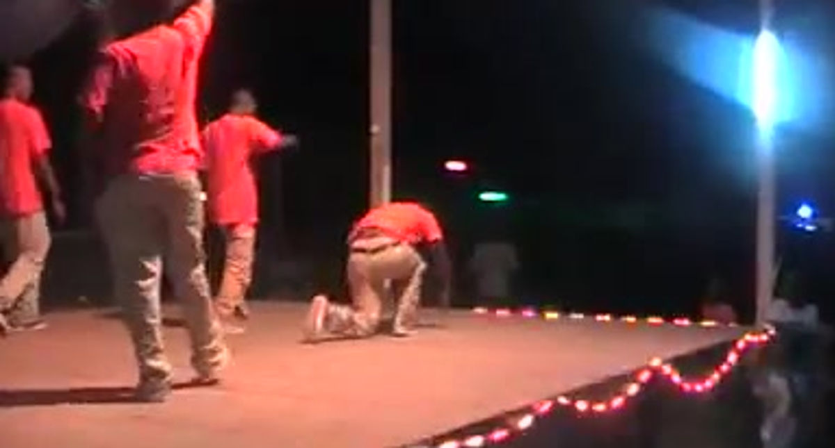 Me and my crew performing in Bujumbura